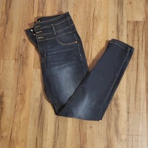 High waisted skinny jeans